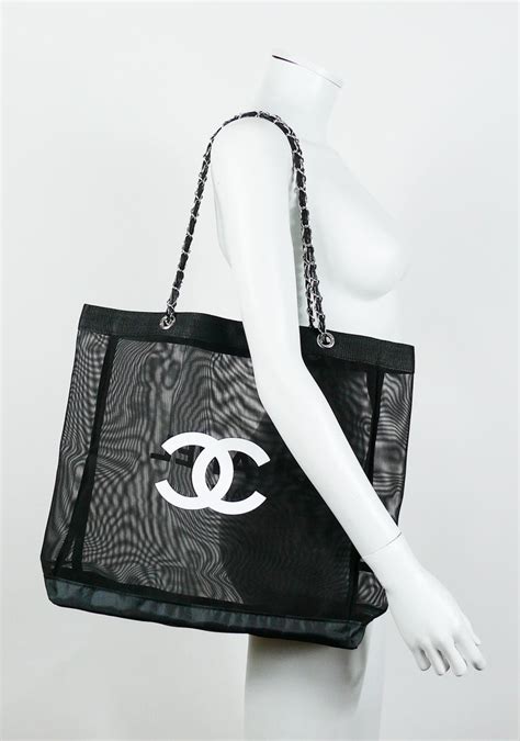 chanel mesh tote|chanel large shopping tote.